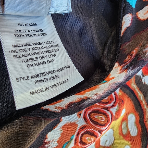 Sweet Storm Dress Juniors Multi Color Flare Mini Dress Casual Sheer Elastic Sz M - Picture 9 of 12